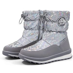 Kids Gray Snow Boots